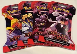Pokemon TCG: 4x Destined Rivals - Sleeved Packs 4 Pack Bundle - ALL 4 COVER ART - Image 4