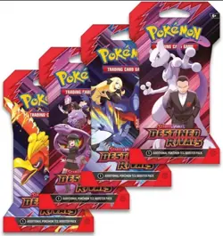 Pokemon TCG: 4x Destined Rivals - Sleeved Packs 4 Pack Bundle - ALL 4 COVER ART - Image 5
