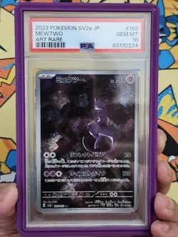Pokemon TCG SV 151 Japanese Mewtwo Art Rare 183/165 PSA 10 Gem Mint - Image 1