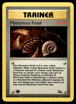 Pokemon TCG Fossil #62/62 Mysterious Fossil NEAR MINT 1st Edition - Image 1