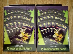 Pokemon Trick Or Trade Booster Pack Box - 15 Packs 2025 NEW 2 Sealed Packs - Image 1