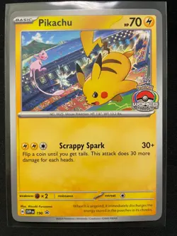 Pikachu Promo 2024 World Championships SVP EN 190 Pokemon Worlds PROMO - Image 1