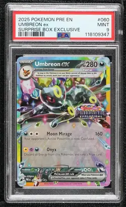 Umbreon ex (Surprise Box Promo) Pokemon Prismatic Evolutions PRE PSA 9 MINT - Image 1