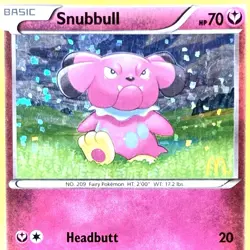 Snubbull - Pokemon TCG - McDonald's 2014 - 8/12 - PROMO HOLO ~ MP - Image 1