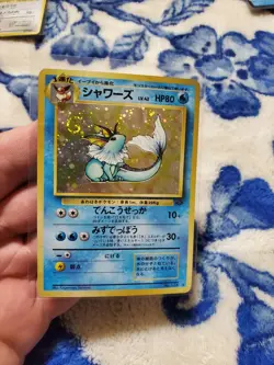 SWIRL HOLO Pokemon Vaporeon No.134 Holo Rare Card Japanese Jungle LP - Image 1