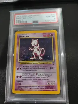 2000 POKEMON BASE SET 2 #10 MEWTWO-HOLO PSA 8 - Image 1