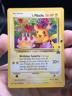 Pokemon Birthday Pikachu Celebrations Classic Collection #24 English NM - Image 3