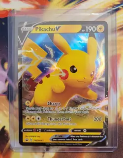 Pokemon TCG Pikachu V SWSH Black Star Promos SWSH061 Holo Promo - Image 1