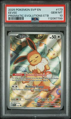 Pokemon TCG Prismatic Evolutions Eevee Black Star Promo #173 PSA 10 - Image 1