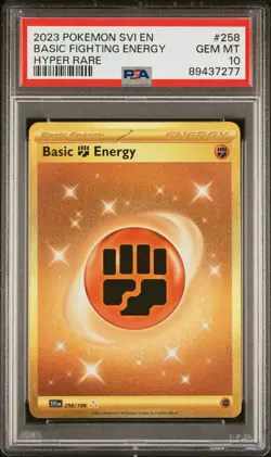 2023 POKEMON SVI EN-SCARLET & VIOLET HYPER RARE BASIC FIGHTING ENERGY PSA 10 - Image 1