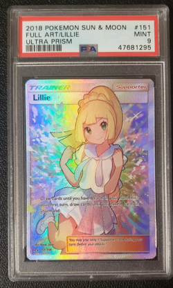 Lillie Pokemon Supporter Full Art 151/156 Ultra Prism Holo PSA 9 - Image 1