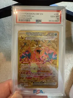 2023 POKEMON OBF EN-OBSIDIAN FLAMES HYPER RARE #228 CHARIZARD EX PSA 10 - Image 1