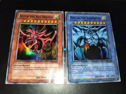 Yu-Gi-Oh! Obelisk the Tormentor & Slifer the Sky Dragon GBI Ultra Rare MP - Image 1