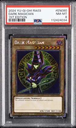 2024 YU-GI-OH! RA03-QUARTER CENTURY BONANZA 1ST ED #EN080 DARK MAGICIAN PSA 8 - Image 1
