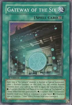 Gateway of the Six [SOVR-EN089] Super Rare Lightly Played Unlimited - Yugioh sin - Image 1