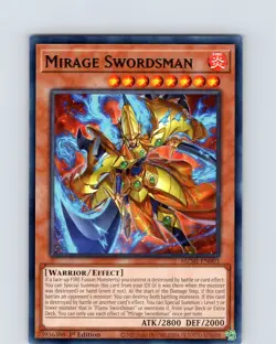 Yu-Gi-Oh TCG Mirage Swordsman MZMI-EN003 1st Edition Regular Rare Card NM - Image 1