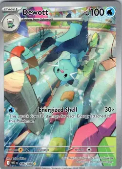 Dewott 106/086 Sv: White Flare Holo IR Illustration Rare Card Pokemon NM - Image 1