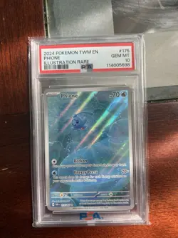 Pokemon TCG Phione Illustration Rare Card 175/167 Twilight Masquerade PSA 10 - Image 1