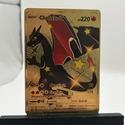 Charizard V 079/073 Fan Art Gold Foil Pokemon Card - Image 1