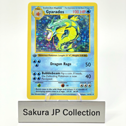 Gyarados 6/102 Shadowless Holo 1st Edition Base Set Pokemon Card 1999 MP - Image 1