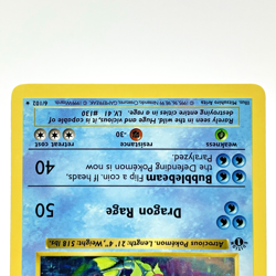 Gyarados 6/102 Shadowless Holo 1st Edition Base Set Pokemon Card 1999 MP - Image 3