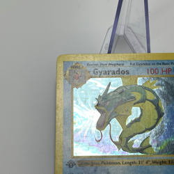 Gyarados 6/102 Shadowless Holo 1st Edition Base Set Pokemon Card 1999 MP - Image 4