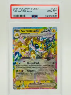 Pokemon TCG Galvantula ex 051/142 2024 Stellar Crown Double Rare Card - PSA 10 - Image 1