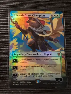 Elspeth, Sun's Champion (Borderless) Commander: Bloomburrow Foil - Image 1