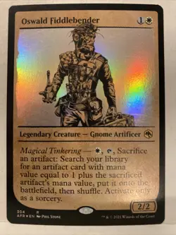 MTG Oswald Fiddlebender Adventures in the Forgotten Realms 304 Foil Showcase NM - Image 1