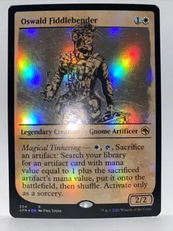 MTG Oswald Fiddlebender Adventures in the Forgotten Realms 304 Foil Showcase NM - Image 2