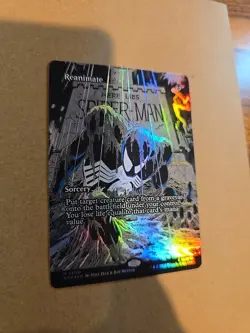 Borderless Foil Reanimate, MTG, Marvel's Spider-Man, Magic the Gathering - Image 2