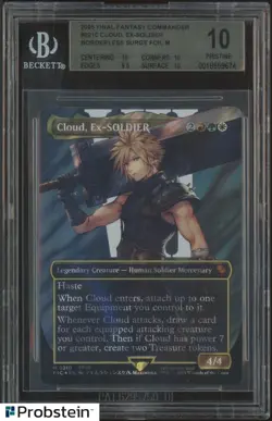 2025 MTG Final Fantasy Borderless Surge Foil 0210 Cloud Ex-Soldier BGS 10 - Image 1