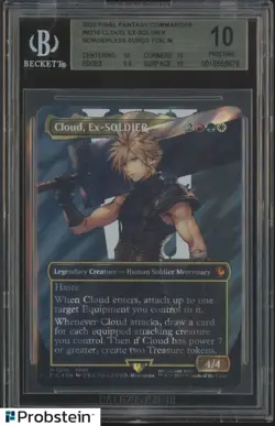 2025 MTG Final Fantasy Borderless Surge Foil 0210 Cloud Ex-Soldier BGS 10 - Image 1