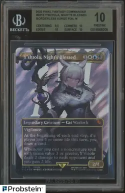 2025 MTG Final Fantasy Borderless Surge Foil 215 Y'Shtola Night's Blessed BGS 10 - Image 1