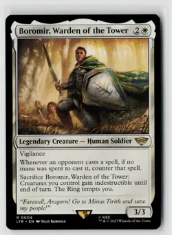 MTG Boromir, Warden Of The Tower 004 Lord Of The Rings LOTR x1 NM Rare - Image 1