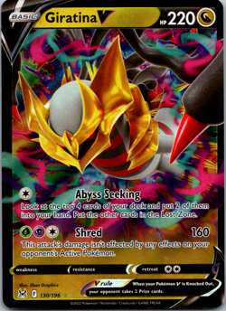 Giratina V 130/196 Lost Origin Ultra Rare Holo Pokemon TCG Card NM SWSH Foil - Image 1