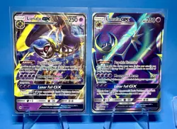(x2)Pokemon TCG Lunala GX Sun & Moon Base Set 141/149 Holo Full Art Near Mint - Image 1