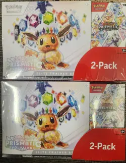 LOT OF 2 - COSTCO PRISMATIC EVOLUTIONS ETB + BOOSTER BUNDLE - SEALED - POKEMON - Image 1