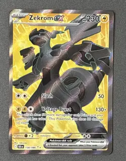 Pokemon TCG Scarlet & Violet Black Bolt Zekrom ex 158/086 Ultra Rare - Image 1