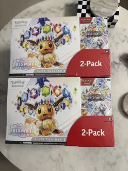 Pokemon Prismatic Evolutions ETB + Booster Bundle 2 Pack x2 - Image 1
