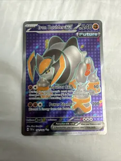2024 Pokemon NM Iron Boulder ex Full Art 192/162 Scarlet Violet Temporal Forces - Image 1