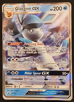 Pokemon Glaceon GX SM147 Sun & Moon Promo Ultra Rare Holo - Image 1