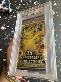 Pikachu 2021 Pokemon Japanese 25th Anniversary Holo Booster Pack PSA 10 GEM MINT - Image 4