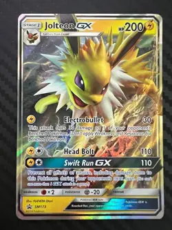 Pokemon TCG Jolteon GX SM173 Holo Black Star Holo NM - Image 1