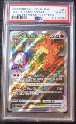 2022 POKEMON SWSH262 CHARIZARD VSTAR 262 ULTRA PREMIUM COLLECTION PSA 10 GEM MT - Image 1