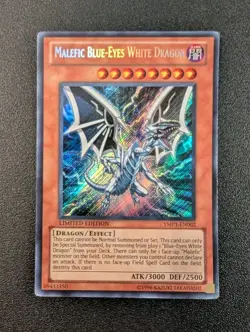 Malefic Blue-Eyes White Dragon YMP1-EN002 Secret Rare Limited Edition LP - Image 1