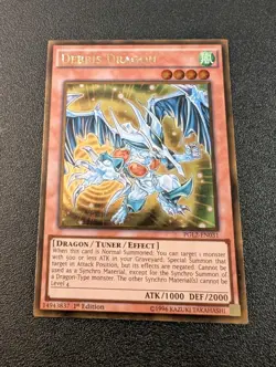 Debris Dragon PGL2-EN031 Gold Rare 1st Edition 2x Set LP - Image 2