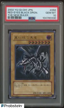 2002 Yu-Gi-Oh! JPN The New Rular Red-Eyes Black Dragon #056 PSA 10 GEM MINT - Image 1