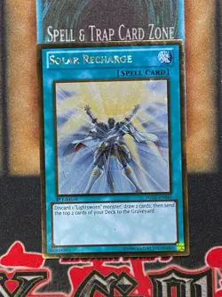 Yugioh Solar Recharge PGLD-EN046 Gold Rare 1st Ed LP - Image 1