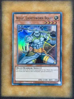 Yugioh Wulf, Lightsworn Beast LODT-EN023 Super Rare 2024 Print NM - Image 1